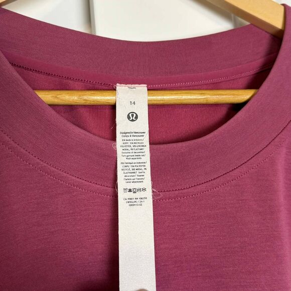 Lululemon Softstreme Perfectly Oversized Cropped Crew *Washed Mauve - Picture 8 of 8